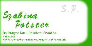 szabina polster business card